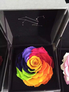HFlora 4-5 cm 8 Peças/ Caixa Cabeça de Flor Rosa Preservada em Cores Arco-Íris para o Dia dos Namorados e Formatura - Product Image 4