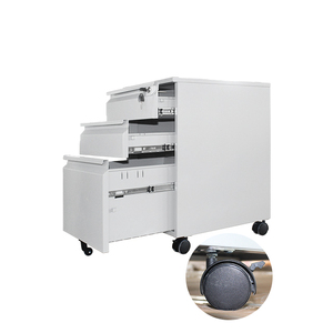 Factory Directly Metal Steel Movable File <strong>Cabinet</strong> Metal 3 Drawer <strong>Wheels</strong> <strong>Cabinet</strong> Mobile Pedestal <strong>Cabinet</strong> - Product Image 5