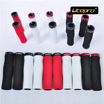 Litepro Bike Grips Ultralight Bicycle Handlebar Grip Sponge Grip 74g Black Red White For MTB Road Bicycle Folding Bike Parts