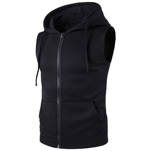 Sweats à capuche <span class=keywords><strong>sans</strong></span> manches vierges personnalisés <span class=keywords><strong>sans</strong></span> manche couleur unie <span class=keywords><strong>sans</strong></span> logo pour l'hiver - Product Image 3