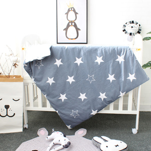 Warna Polos Dicetak 100% Cotton Anak-anak Bayi Anak-anak 3 Piece Crib Cot <span class=keywords><strong>Set</strong></span> Tempat Tidur untuk Musim Semi Musim Gugur Musim Gugur - Product Image 3