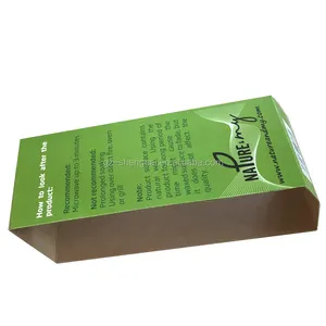 recycle material printed paper bands sleeve for lunch box packaging with self-closure tape