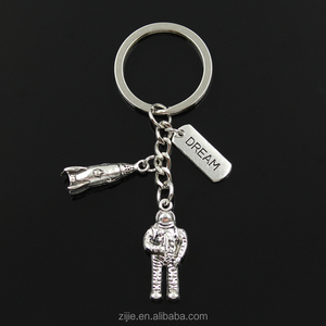 Clé Chaîne Porte-clés Bijoux Argent LA NASA univers astronaute fusée vaisseau spatial vivre votre rêve espoir croient Pendentif - Product Image 1