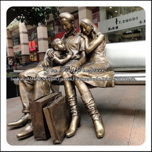 Lifesizes-estatua de pareja de bronce, Antigua, para jardín sentado, a la venta