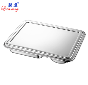 Food Grade Rvs Vijf Compartimenten School Lunchbox Fast Food Lade Diner Plaat Compartimenten Met Deksel/Cover - Product Image 5