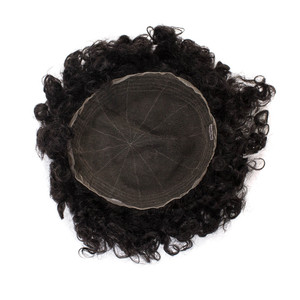 Perruque afro pour hommes, tissage bouclé, unité de coiffure, toupées - Product Image 3
