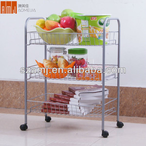 Bastidores de <span class=keywords><strong>metal</strong></span> de acero de almacenamiento de cocina de tres capas resistentes a la luz de alta calidad - Product Image 3