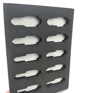Wholesale High Density Black Eva Velvet Foam Custom Cut Out Foam For Essential Oils Bottles Packaging