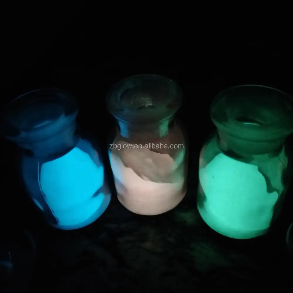 Fosforlu Toz Glow Karanlık Ürünleri Aydınlık Pigment Kaynağı Fabrikada Çin