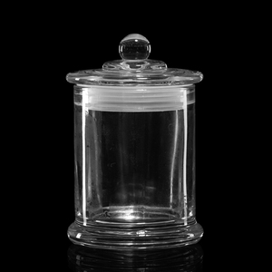 <span class=keywords><strong>Mini</strong></span> porte-bougie en <span class=keywords><strong>verre</strong></span> transparent à paroi épaisse de 70 ml / Pot à bougie - Product Image 3
