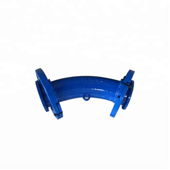 PN16 ductile cast iron DI loosing flanged elbow for PE pipe