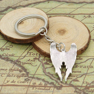 Llavero alas del ángel de pandents Hombres Joyería de Cadena Dominante Del Coche 30mm Soporte Del Anillo Souvenir Para regalo - Product Image 3