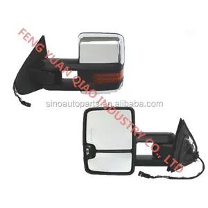 กระจกข้าง4X4สำหรับ Chevy Silverado 2014-ON Chrom towing Mirror