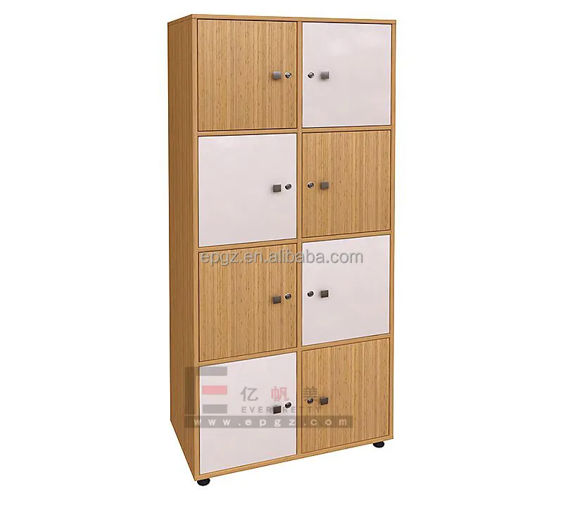 Деревянный ламинированный гардероб, безопасный шкафчик для хранения в тренажерном зале с замком