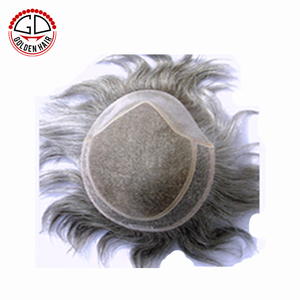 2015 de calidad superior 100% del pelo humano mens tupé de pelo <span class=keywords><strong>gris</strong></span> - Product Image 5