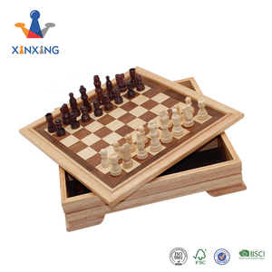 <strong>Wood</strong> Chess Board 5-in-1 Chess <strong>Backgammon</strong> Table <strong>Set</strong> - Product Image 4