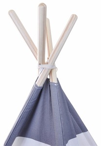 Nhà máy cotton tự nhiên màu xám sọc vải cắm trại tipi ấn độ lều tee pee - Product Image 6