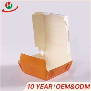 Caliente-venta de promoción recipientes de envasado de alimentos caja de papel hamburguesa de burger y comida rápida - Product Image 5