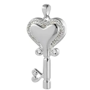 Key to My Heart Memorial Cremation Jewelry Urn Necklace for Ash Stainless Steel