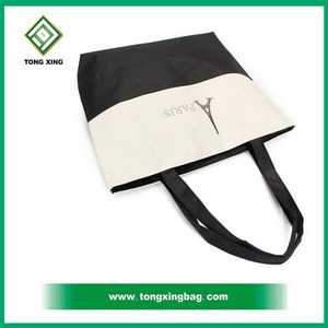 Mujer shoppping bolsa <span class=keywords><strong>de</strong></span> lona <span class=keywords><strong>de</strong></span> algodón bolso <span class=keywords><strong>de</strong></span> <span class=keywords><strong>mano</strong></span> con <span class=keywords><strong>mango</strong></span> - Product Image 3