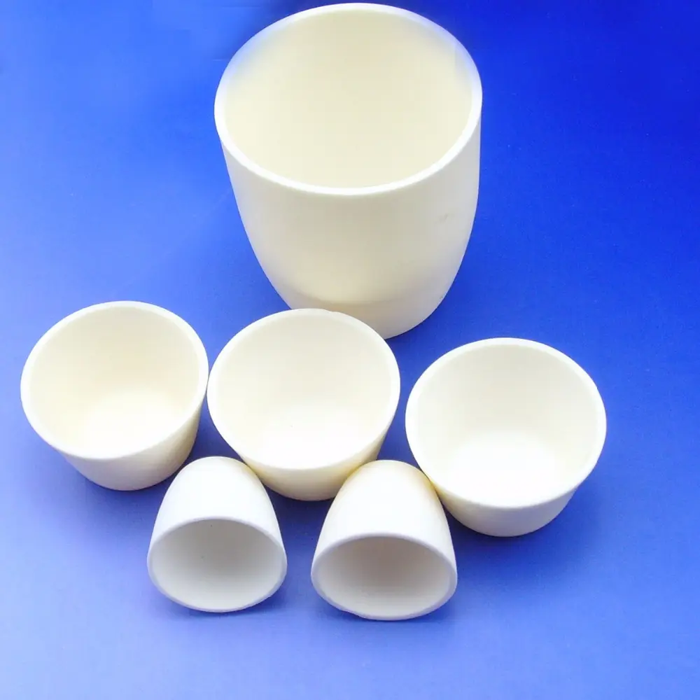 Industrielle hitze beständige 95% 99% Aluminium oxid Keramik Tiegel Keramik Schmelztiegel