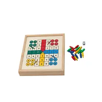 The original wood color mini pachisi game set