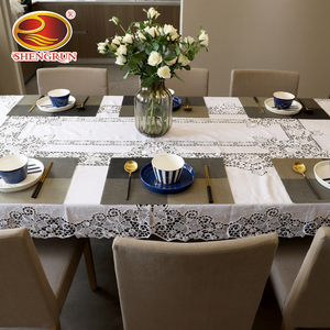 <span class=keywords><strong>Tovaglia</strong></span> <span class=keywords><strong>quadrata</strong></span> interamente in pizzo bianco per piante da pranzo nuziale in <span class=keywords><strong>cotone</strong></span> poliestere personalizzato - Product Image 5