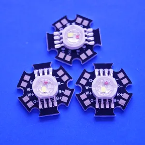 4*3 W Yüksek Güç RGBW Led Diyot Ile Siyah Yıldız PCB