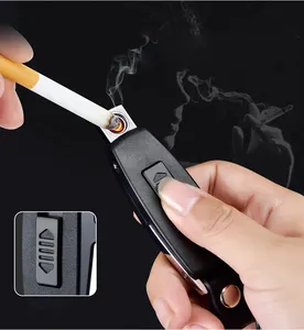 Flammen loser Kunststoff-Schlüssel bund Wiederauf ladbarer elektronischer Zigaretten anzünder USB