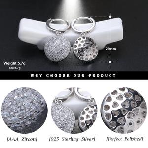RINNTIN SE42 Luxury Wedding Jewelry 925 <strong>Sterling</strong> <strong>Silver</strong> Drop <strong>Dangle</strong> <strong>Earrings</strong> for Women - Product Image 2