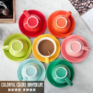 Set di Tazze e Piattini in Ceramica per Cappuccino da 220cc, Tazze per Bubble Tea in Ceramica e Porcellana, Prodotte in Cina - Product Image 5