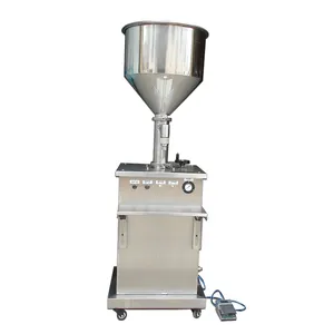 Vertical pneumatic semi-automatic food carton tomato paste peanut butter filling machine With stirring and heating function