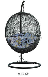 Liegender Außen balkon Aluminium Rattan hängende Schaukel Ei Stuhl - Product Image 6
