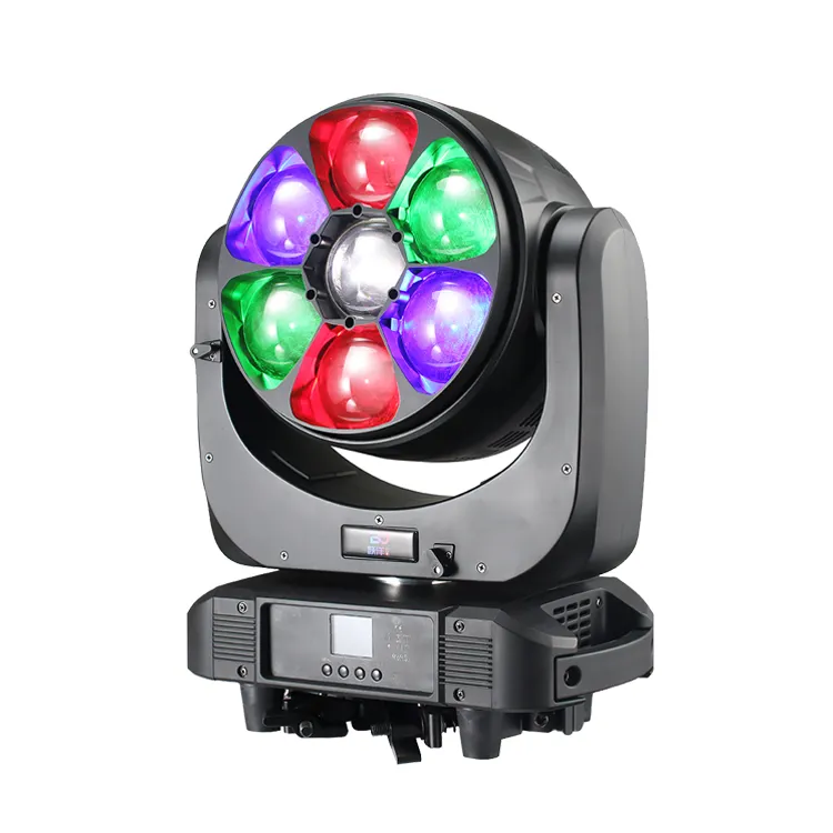 Fiesta boda etapa luz pro LED 7x60W rgbw 4-en-1 LED gran ojo haz lavado zoom cabeza móvil luz para conciertos