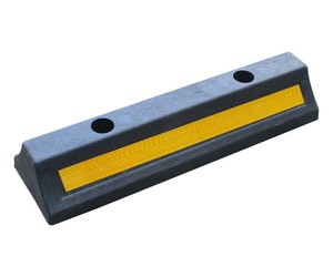 Hạt thủy tinh màu vàng băng 500mm chiều dài chất lượng cao Xe khối bãi đậu xe cao su + nhựa bánh xe dừng lại cho nhà để xe - Product Image 1