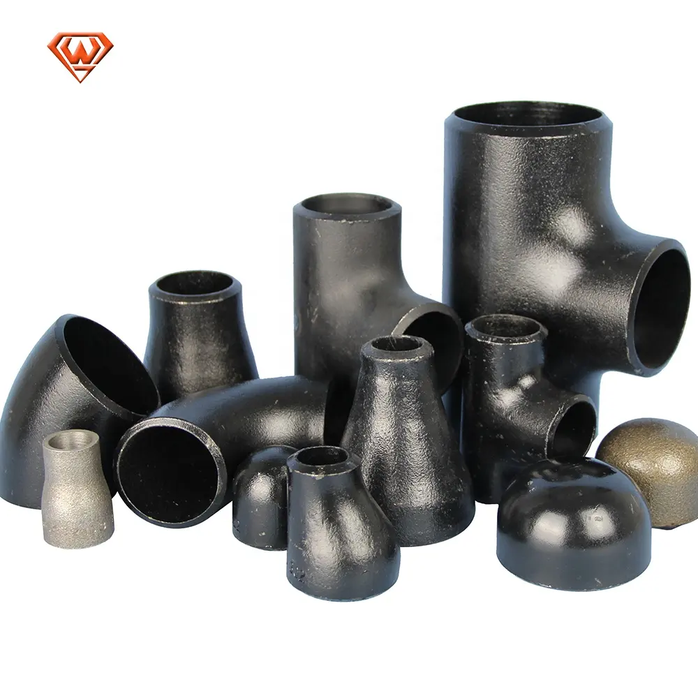 Schedule 40 seamless carbon steel reducers cover elbows butt weld tee pipe fittings