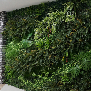 Verde decoración de la pared de plástico hojas sistema vertical Jardín de plástico de pared verde planta Planta artificial paredes artificiales. - Product Image 6