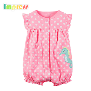 Pas cher bébé fille vêtements 100% coton carters bébé barboteuse
