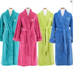 Wholesale Cotton Terry Cloth Bathrobe Custom Sleepwear Bathrobe For Women