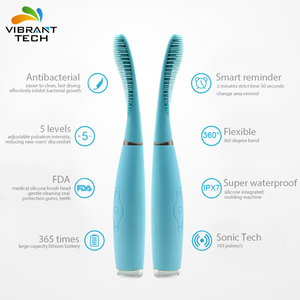 Impermeable de silicona de grado alimenticio Sonic <span class=keywords><strong>cepillo</strong></span> de <span class=keywords><strong>dientes</strong></span> eléctrico vibrante cepillos - Product Image 1