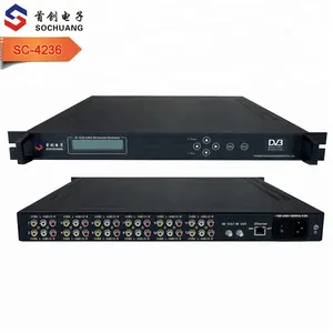SC-4236 hotel tv system 12in1 cvbs to dvb t sd encoder modulator av to dvb-t