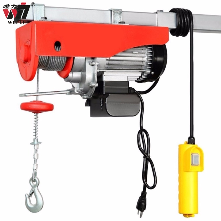 PA250kg PA500 1,5 тонн 100 кг 220 В двигателя 1000 кг Малый Мини трос электрической цепи шкив подъемный кран лебедка