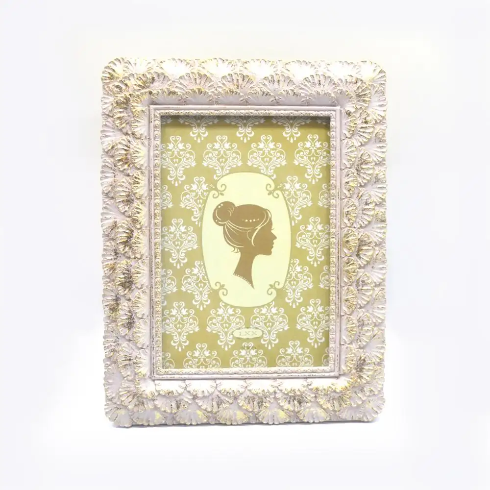 Resin Gold Photo Frame 4*6" Customized for Home Decor leaves stack style