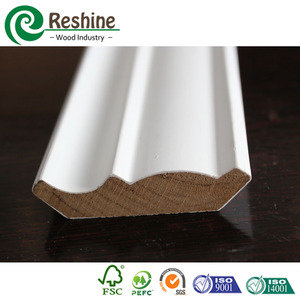 Trắng Primed Gesso Trim Gỗ Cornice Khuôn Trang Trí Trần Crown <span class=keywords><strong>Molding</strong></span> - Product Image 2
