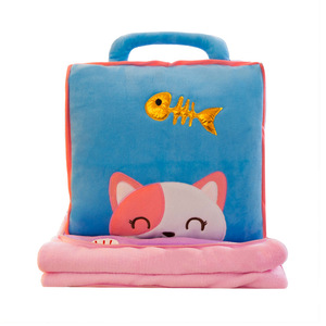 Washable Super Soft <strong>Baby</strong> Blanket 2 in 1 Cute Animal Stuffed <strong>Plush</strong> Toys Pillow Blanket - Product Image 1