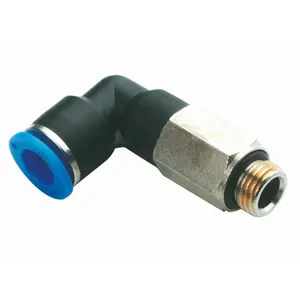 Corps en plastique léger connecteur mâle un raccord tuch filetage mâle long coude raccord pneumatique - Product Image 1