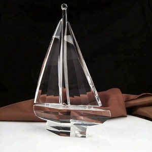 Personalización de nuevo modelo de diseño de cristal de barco de vela/barco modelo para la boda y regalo - Product Image 4