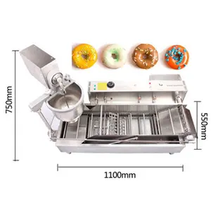 Industriële 304 Rvs Donut Making Machine/machines Om Donuts/donut Friteuse met 3 Gratis Mallen