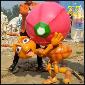 Ngoài trời Vườn cỏ đường phố cảnh quan trang trí thiết kế nghệ thuật điêu khắc sợi thủy tinh phim hoạt hình kiến tượng nhựa thủ công sản phẩm - Product Image 5