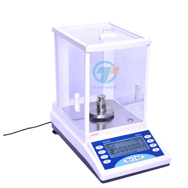 Профессиональный (0,1 мг читаемость) Цифровой баланс с ветровым экраном, 220 г x 0,0001 г